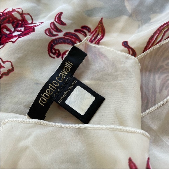 Auth ROBERTO CAVALLI S/S 2003 Dragon Tattoo Silk Scarf - Picture 8 of 11